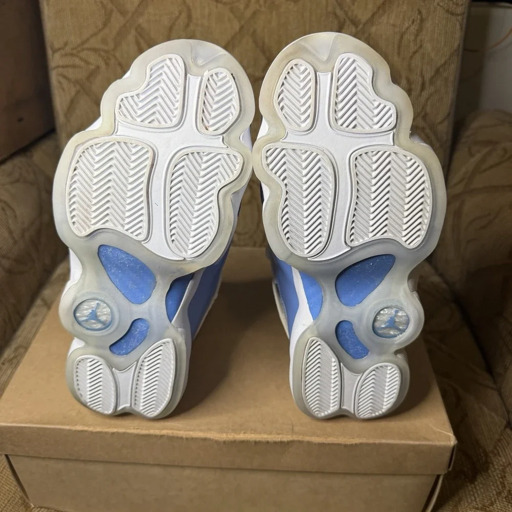 Nike Air Jordan 6 Rings UNC White Blue Ice CW7037-10 Men's Size 8.5 Sneakers